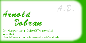 arnold dobran business card